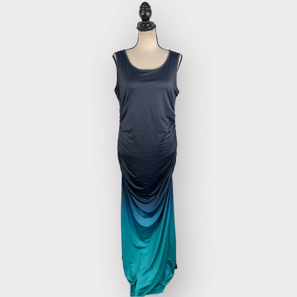 Kimi + Kai Maternity "Sonia" Ombre Tank Column Maxi Dress Women's Size‎ XS - Picture 3 of 12